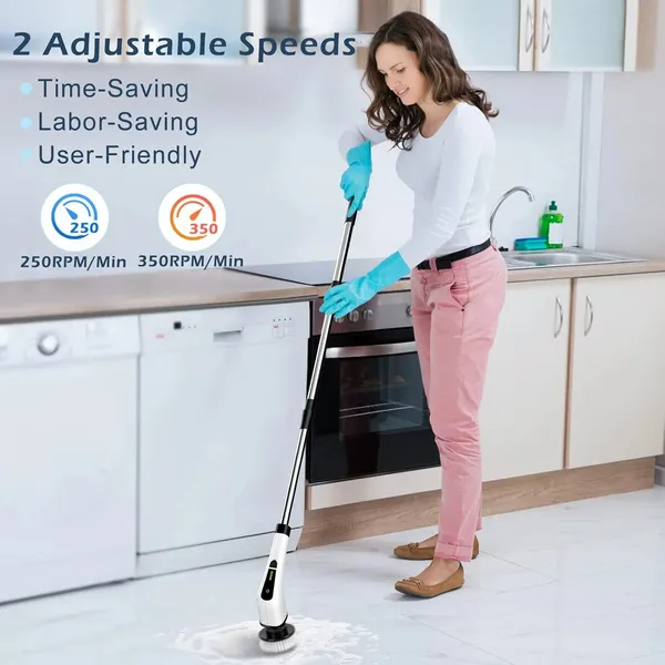 Tasoxs™ 9-in-1 Cordless Electric Spin Scrubber