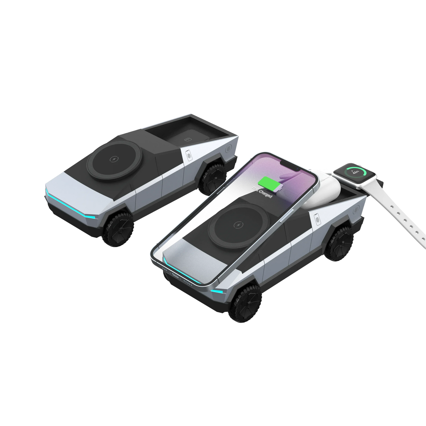 Cyber truck 3-in-1 Wireless Desktop Charger – Fast Charging Station for iPhone, Apple Watch & AirPods