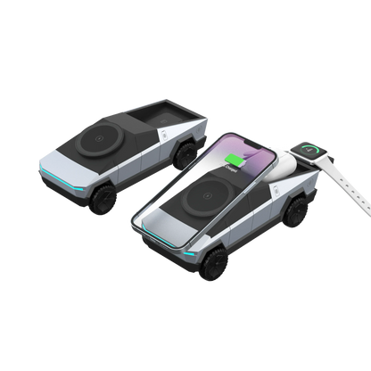 Cyber truck 3-in-1 Wireless Desktop Charger – Fast Charging Station for iPhone, Apple Watch & AirPods